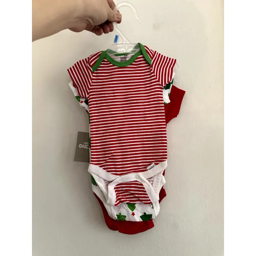 ONESIES Brand Infant Christmas 3 Piece Set | Size Newborn